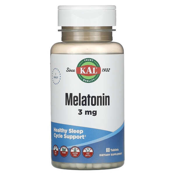 Мелатонин, 3 мг, 60 таблеток KAL