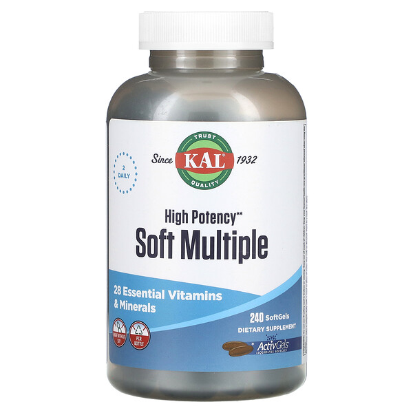 Soft Multiple, высокая эффективность, 240 мягких желатиновых капсул KAL