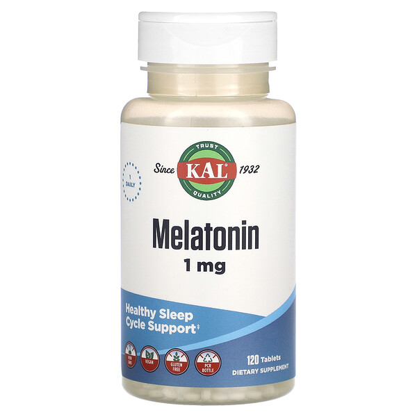 Мелатонин - 1 мг - 120 таблеток - KAL KAL