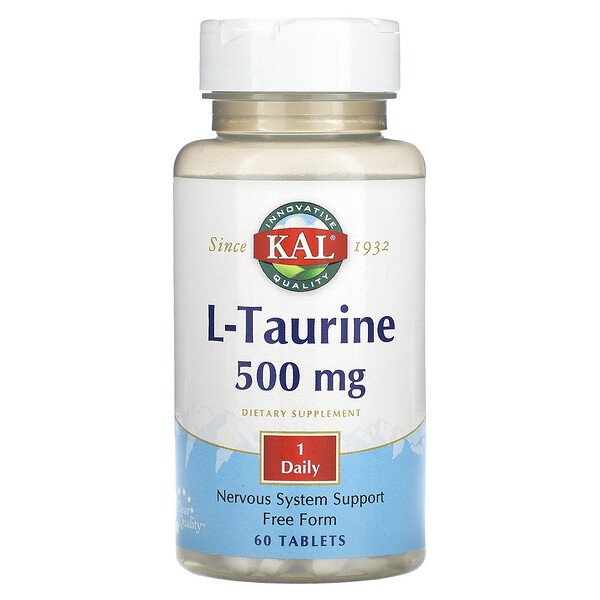 L-Таурин - 500 мг - 60 таблеток - KAL KAL