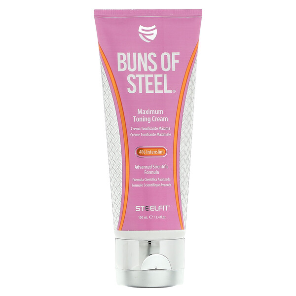 Buns Of Steel, Максимальный тонизирующий крем, 3,4 жидких унции (100 мл) SteelFit