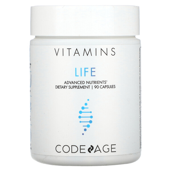 Витамины, Life, улучшенные питательные вещества, 90 капсул Codeage