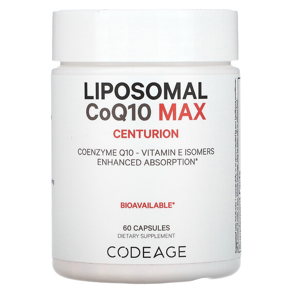 Липосомальный CoQ10 Max, 60 капсул Codeage