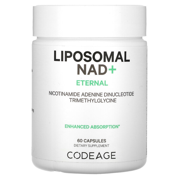 Liposomal NAD+, Eternal, Никотинамид Аденин Динуклеотид Триметилглицин - 60 капсул - Codeage Codeage