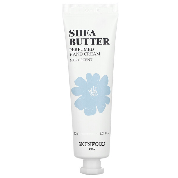 Shea Butter Perfumed Hand Cream (Крем), Musk, 1.01 fl oz (Жидкие унции) (30 ml) SKINFOOD