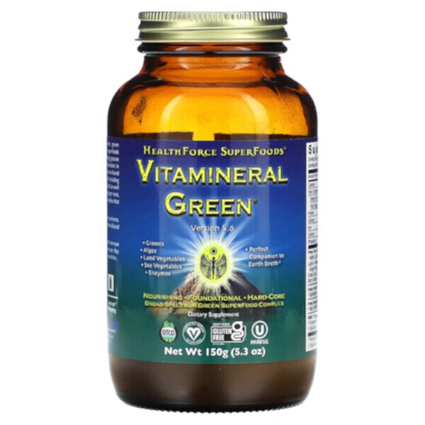 Витаминный зеленый, 5,3 унции (150 г) HealthForce Superfoods