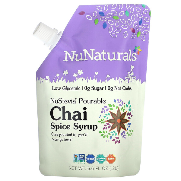 NuStevia Pourable Chai Spice Syrup, 6.6 fl oz,  (0.2 l) NuNaturals