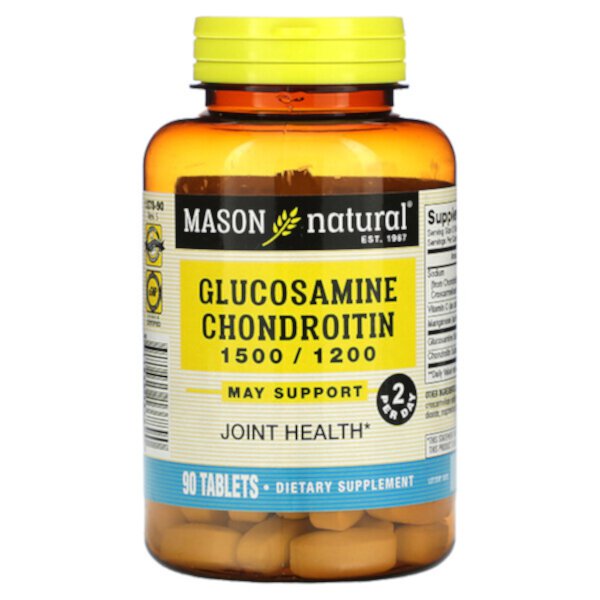 Глюкозамин-хондроитин, 90 таблеток Mason Natural