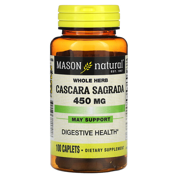 Каскара Саграда, 450 мг, 100 капсул Mason Natural