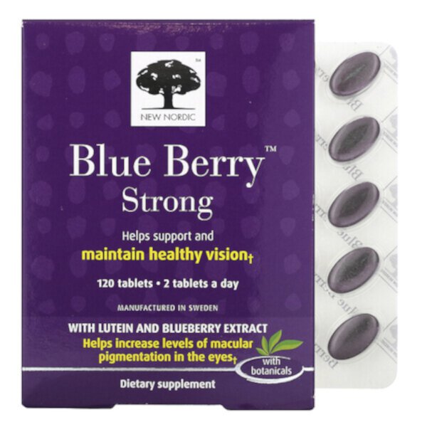 Blue Berry Strong, 120 таблеток New Nordic