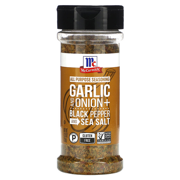 All Purpose Seasoning, Garlic and Onion + Black Pepper and Sea Salt, 4.25 oz (120 g) McCormick