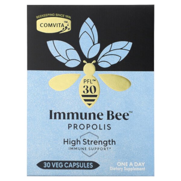 Immune Bee Propolis, высокоэффективная поддержка иммунитета, PFL30, 30 растительных капсул Comvita