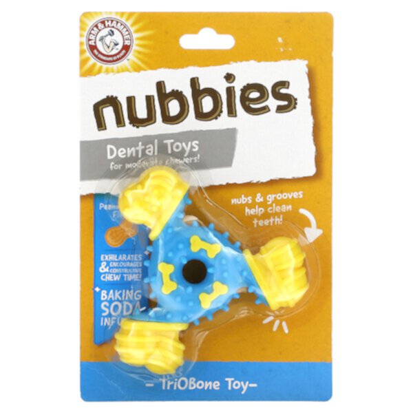 Игрушка для собак Nubbies с зубной щеткой для среднеактивных собак — 1 штука Arm & Hammer