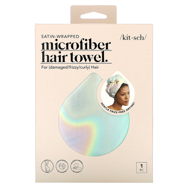 Полотенце для волос из микрофибры в атласной обертке, Aura, 1 шт. Kitsch