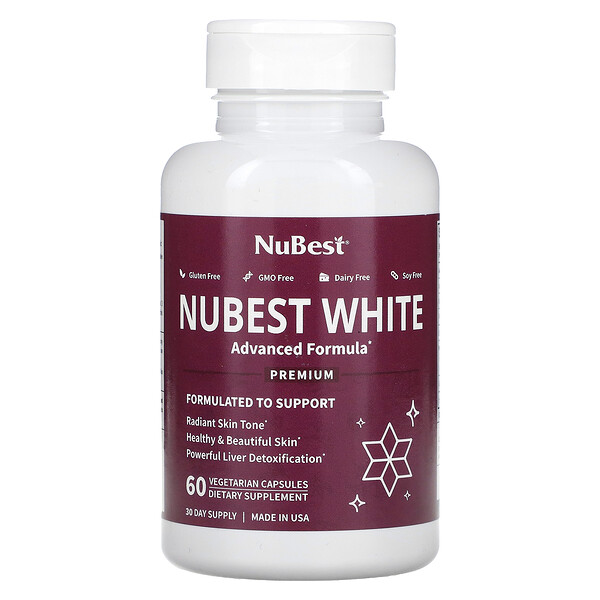 Nubest White, 60 вегетарианских капсул NuBest