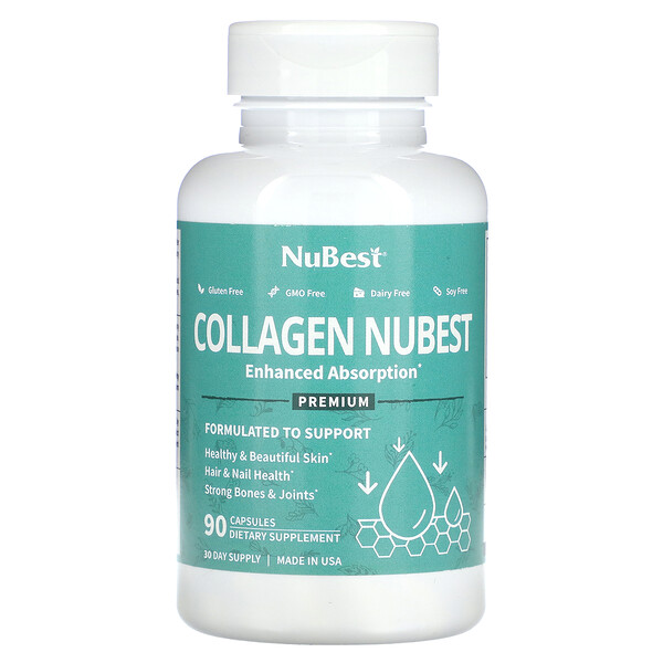 Премиум Коллаген NuBest, Улучшенное Усвоение, 90 капсул - NuBest NuBest