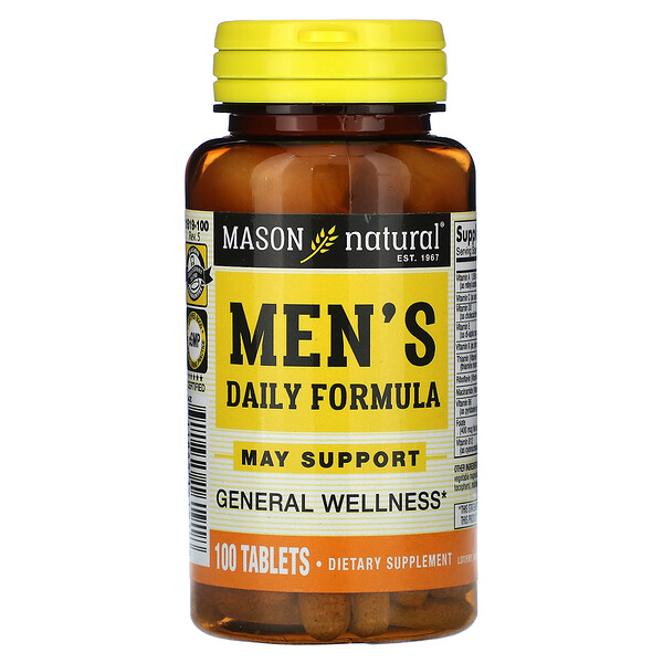 Мужская Ежедневная Формула - 100 таблеток - Mason Natural Mason Natural