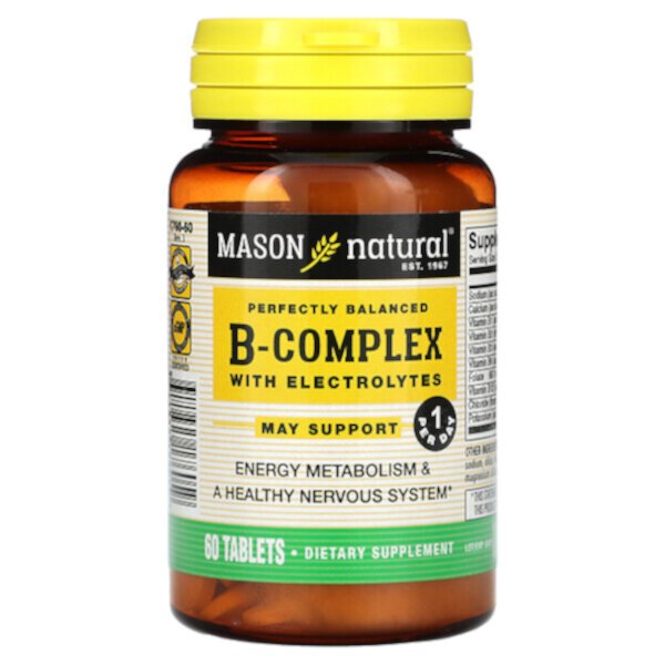 B-Комплекс с Электролитами - 60 таблеток - Mason Natural Mason Natural