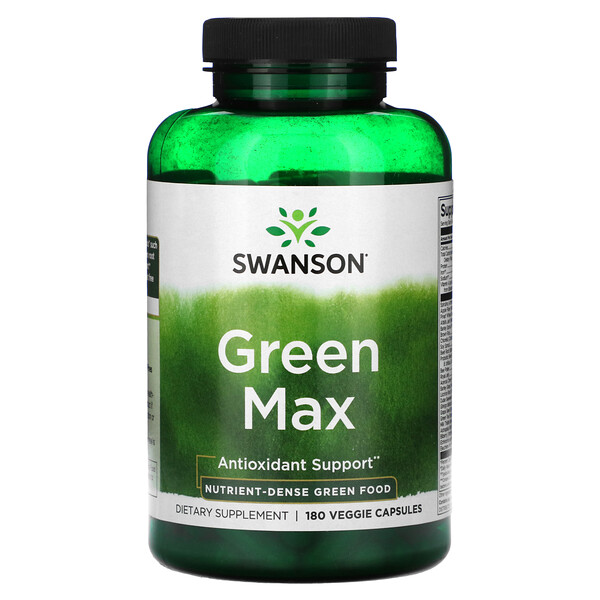 Green Max, 180 Veggie Capsules (Капсулы на растительной основе) Swanson