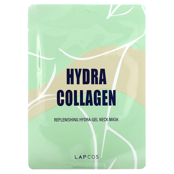 Hydra Collagen, Восстанавливающая косметическая маска для шеи Hydra-Gel, 1 лист, 0,53 унции (15 г) LAPCOS