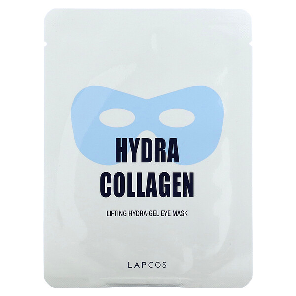Hydra Collagen, Лифтинг-гидра-гелевая маска для красоты глаз, 1 лист, 0,35 унции (10 г) LAPCOS