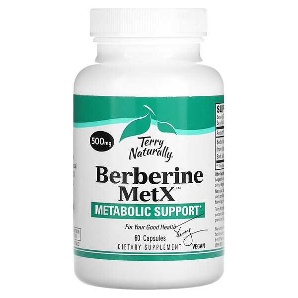 Берберин MetX, 500 мг, 60 капсул Terry Naturally