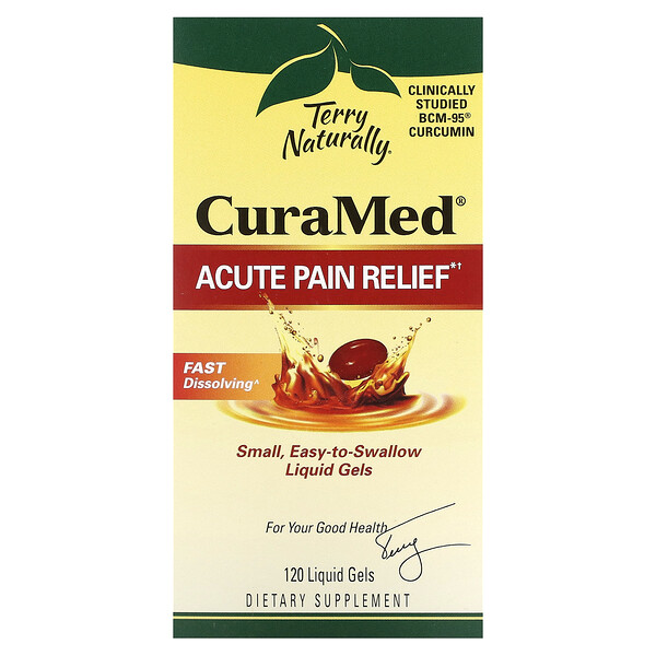 CuraMed, Acute Pain Relief, 120 Liquid Gels Terry Naturally