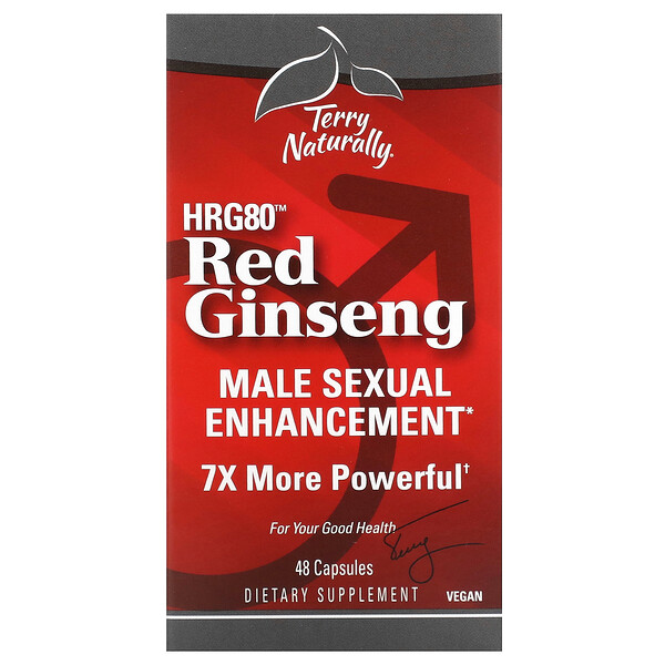 Red Ginseng, Male Sexual Enhancement, 48 Capsules Terry Naturally