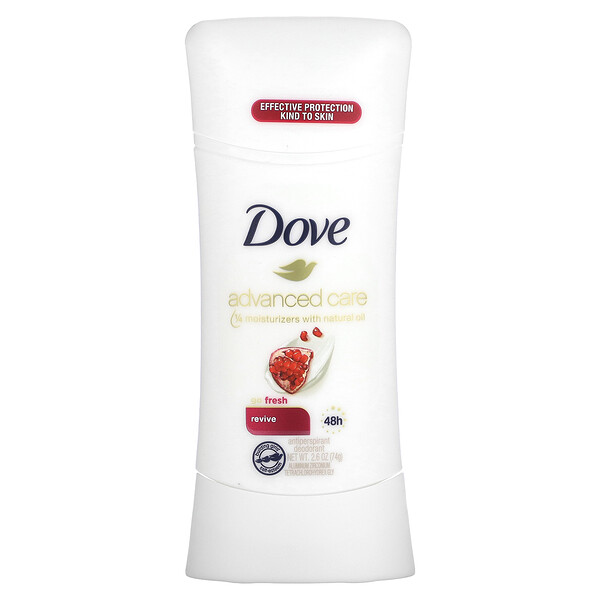 Advanced Care, Go Fresh, дезодорант-антиперспирант, Revive, 2,6 унции (74 г) Dove