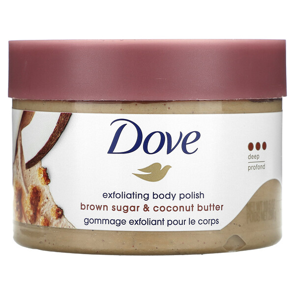 Exfoliating Body Polish, Brown Sugar & Coconut Butter, 10.5 oz (298 g) Dove
