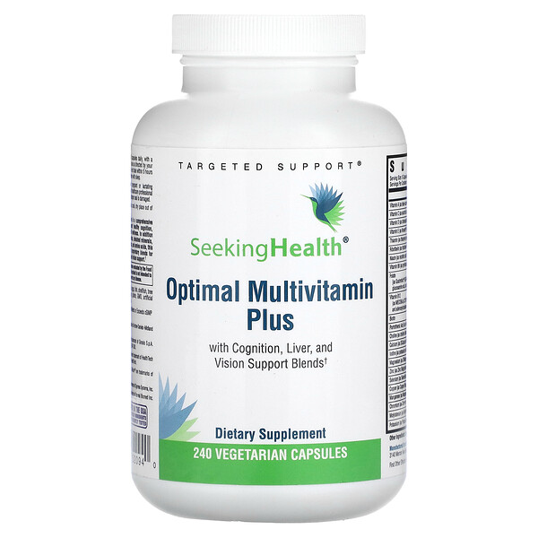 Optimal Multivitamin Plus, 240 вегетарианских капсул Seeking Health