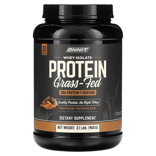 Whey Isolate Protein, Grass Fed, Mexican Chocolate, 30.7 oz (Унции) (870 g) Onnit