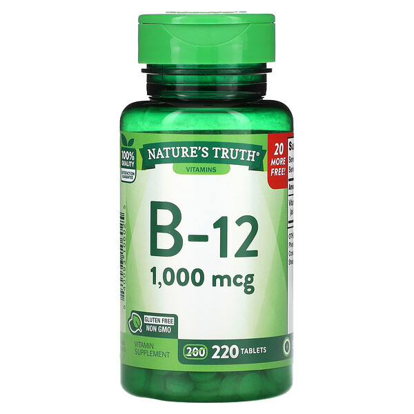 B-12, 1000 мкг, 220 таблеток Nature's Truth