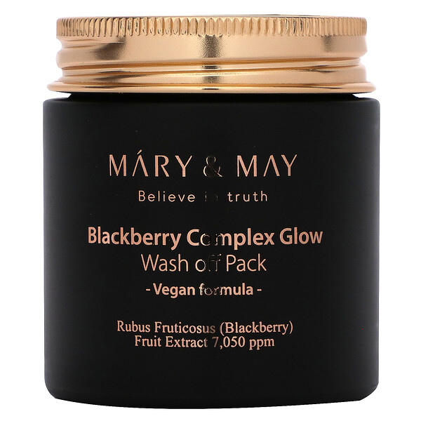 Blackberry Complex Glow, смываемая маска, 4,4 унции (125 г) Mary & May