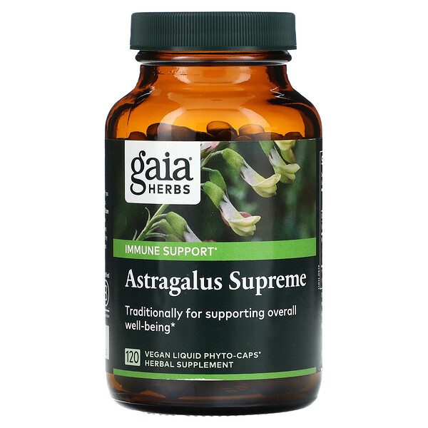Astragalus Supreme, 120 веганских жидких фитокапсул Gaia Herbs