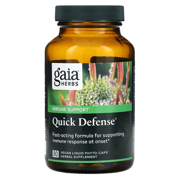 Quick Defense, 80 веганских жидких фитокапсул Gaia Herbs