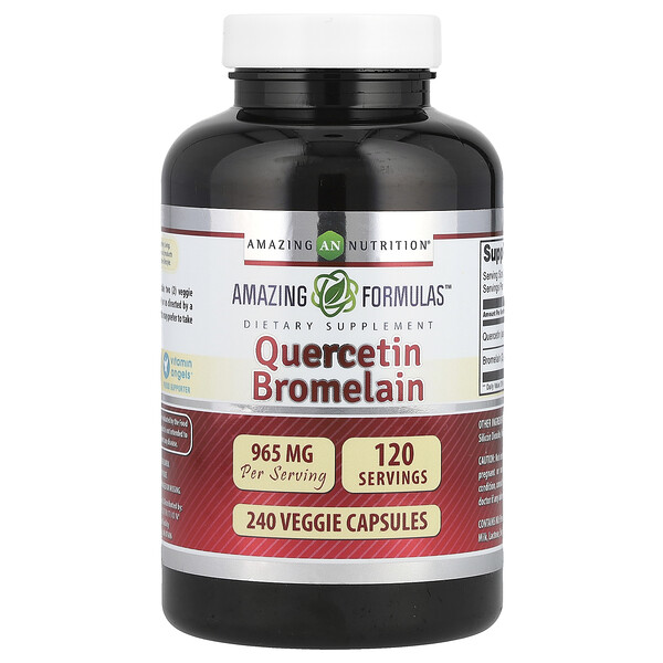 Кверцетин с Бромелаином - 240 растительных капсул - Amazing Nutrition Amazing Nutrition