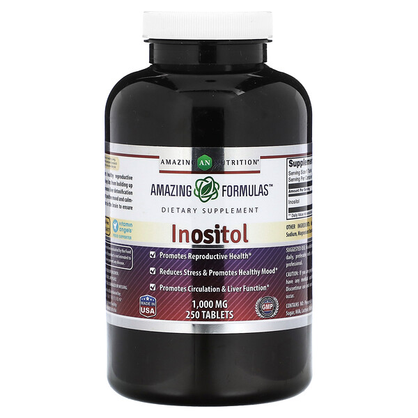 Инозитол - 1000 мг - 250 таблеток - Amazing Nutrition Amazing Nutrition
