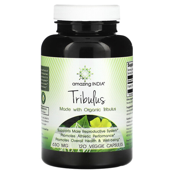Tribulus, 630 mg, 120 Veggie Capsules Amazing India
