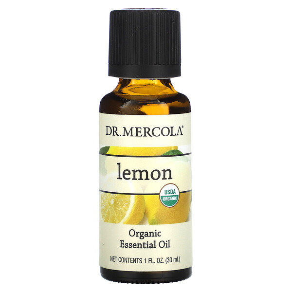 Органическое эфирное масло лимона, 1 жидкая унция (30 мл) Dr. Mercola