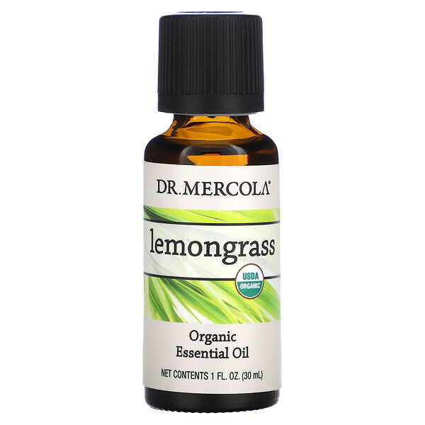 Органическое эфирное масло лемонграсса, 1 жидкая унция (30 мл) Dr. Mercola
