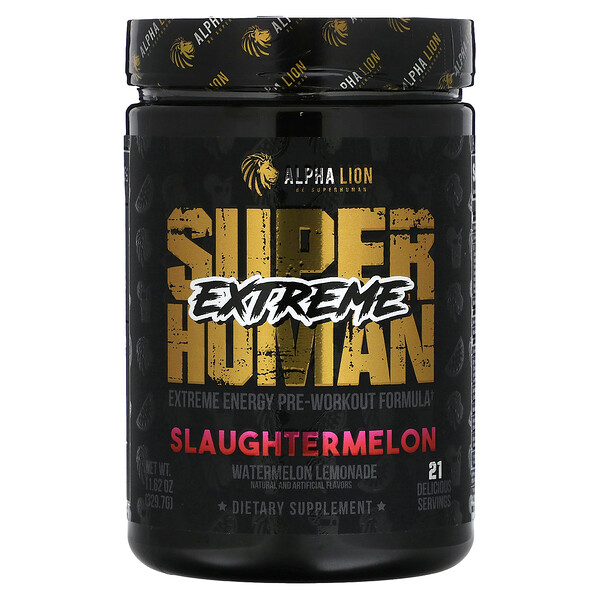 SuperHuman Extreme, Slaughtermelon, арбузный лимонад, 11,62 унции (329,7 г) ALPHA LION