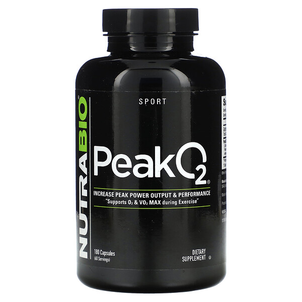 Peak O2, 180 Capsules (Капсулы) NutraBio