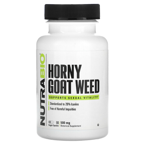 Horny Goat Weed, 500 мг, 90 растительных капсул NutraBio