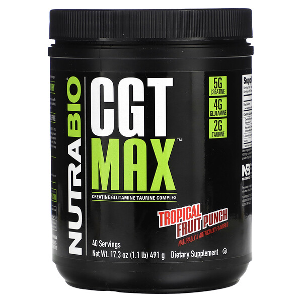 CGT Max, Tropical Fruit Punch, 1.1 lb (Фунты) (491 g) NutraBio