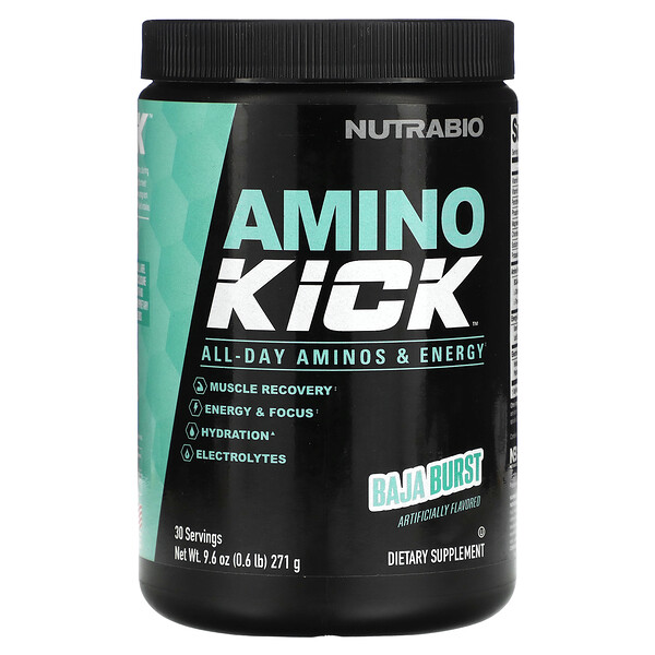 Amino Kick, Baja Burst, 0,6 фунта (271 г) NutraBio