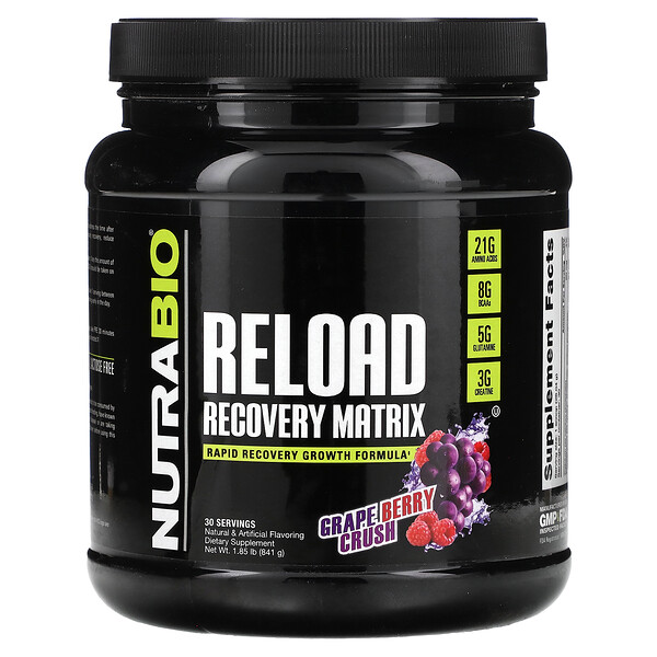 Reload Recovery Matrix, Grape Berry Crush, 1.85 lb (Фунты) (841 g) NutraBio