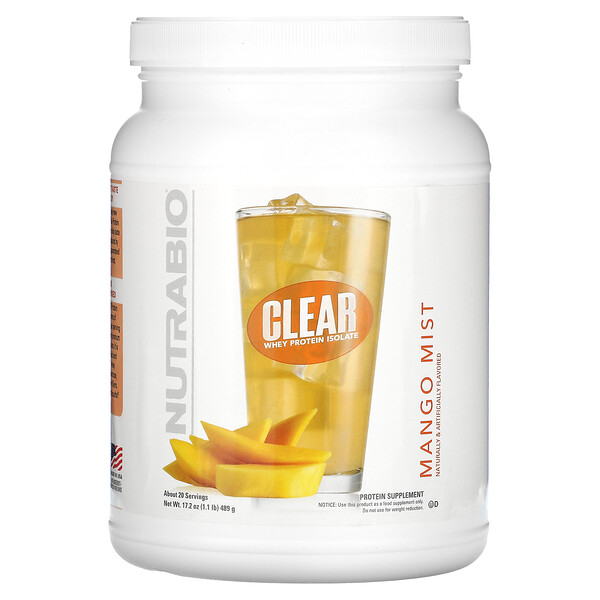 Clear Whey Protein Isolate, Mango Mist, 1,1 фунта (489 г) NutraBio