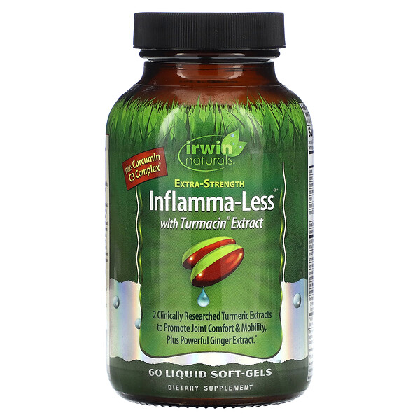 Inflamma-Less с экстрактом турмацина, сверхпрочный, 60 мягких желатиновых капсул с жидкостью Irwin Naturals