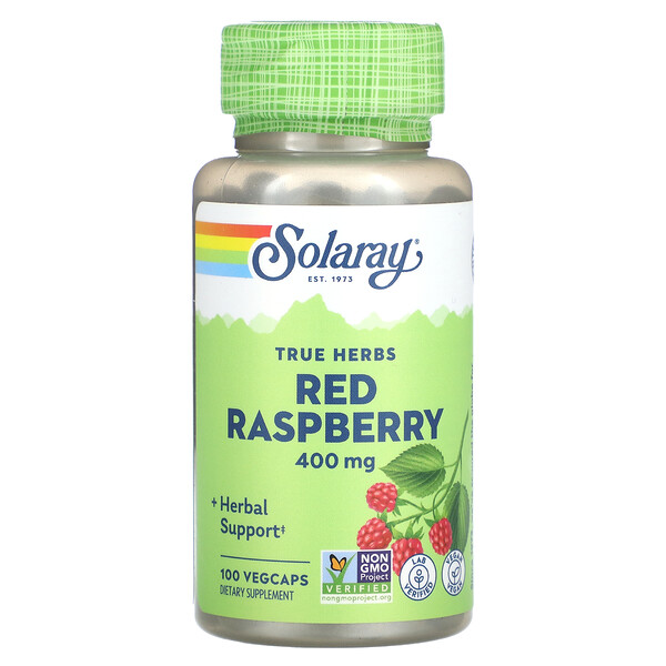 True Herbs, Red Raspberry, 400 mg , 100 VegCaps Solaray